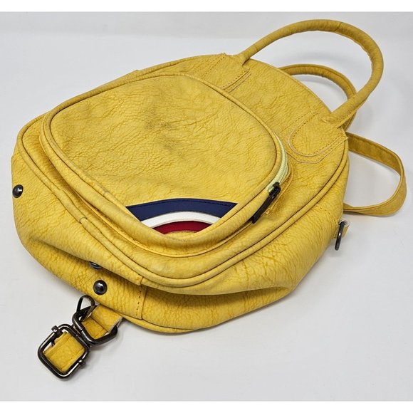 Faux‎ Yellow Leather Mini Rainbow backpack - Picture 2 of 11